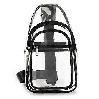 Small Clear Sling Bag Stadium Approved Transparent See Through Crossbody Backpack for Concerts Sports Events Festivals