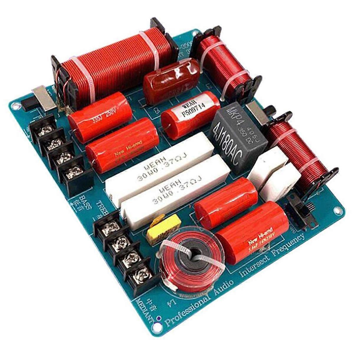 350W Frequency Divider Board KTV Stage Speaker Crossover Audio Treble Mediant Bass 3 Way Crossover Divider