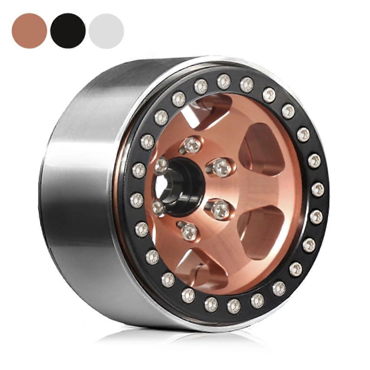 4pcs Metal 1.9inch Beadlock Wheel Rim Wheel Hub for 1/10 RC Crawler Car Axial SCX10 Pro Capra TRX4/ D90 Redcat B