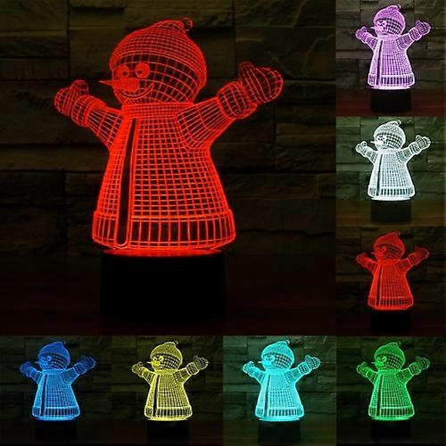 Snowman Style 3D Touch Switch Control LED Light