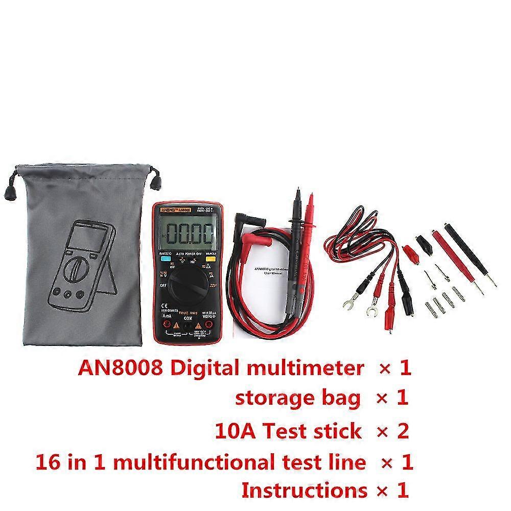 Aneng An8008 Digital Multimeter 9999 Counts Transistor True Rms Tester Rm409b Auto Electrical Testers Voltage Capacitor Meters