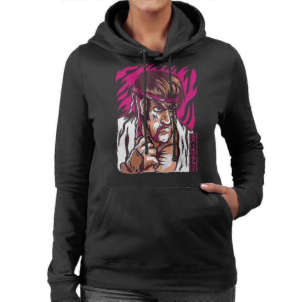 Street Fighter Ryu nunca te rindas sudadera con capucha de mujer