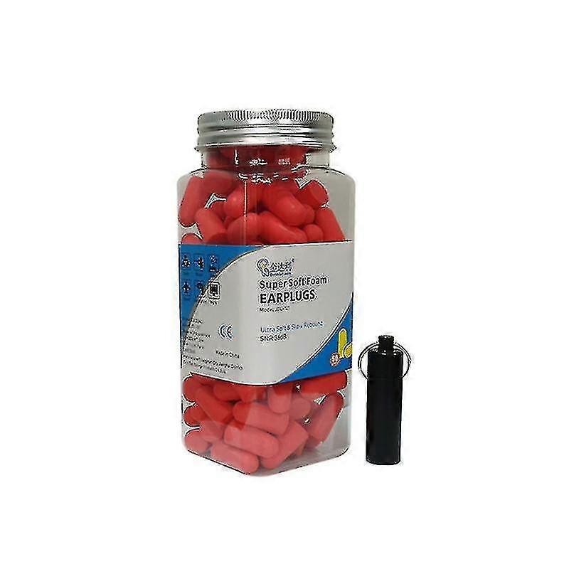 Super Soft Foam Earplugs - Noise Cancelling Earplugs For Everyone, 120pcs (red)