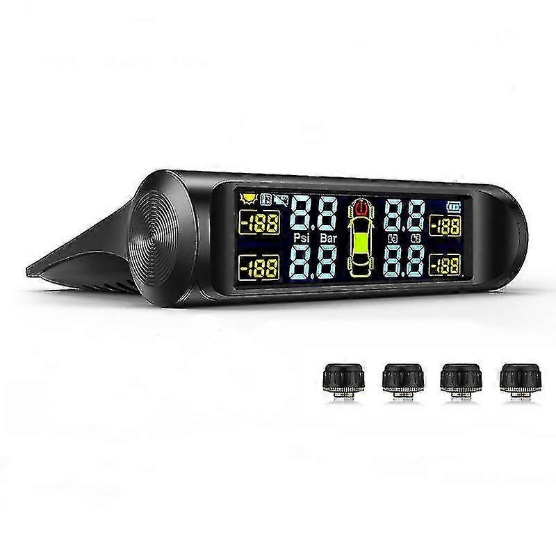 External Solar Wireless Tire Pressure Monitoring System Tpms Tire Temperature Detector