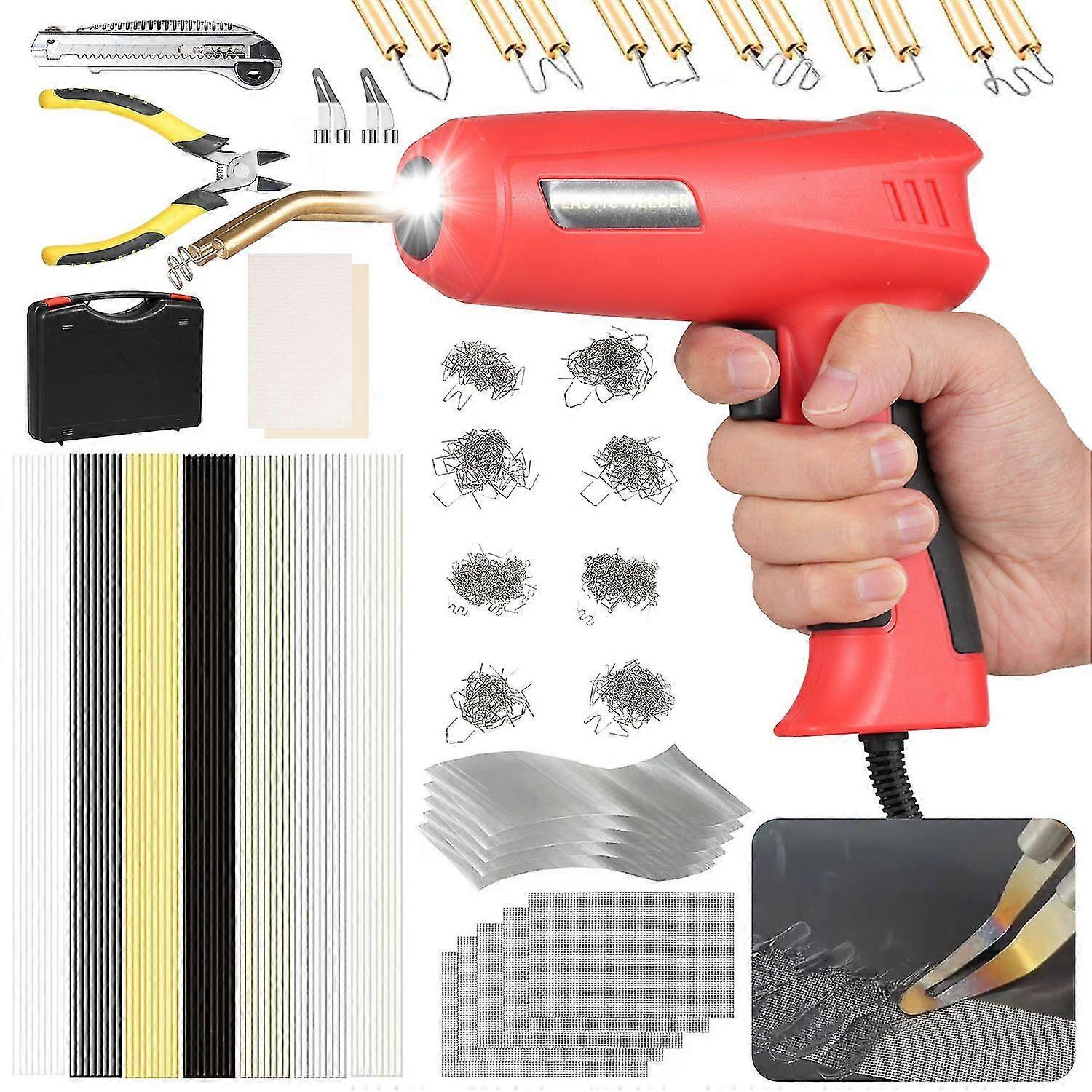 150W kunststoflasser, 2-in-1 draagbare hete nietmachine, 800 stuks hete nietmachines, 56 stuks PP kunststof lassen