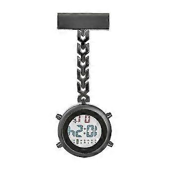Nurse Lapel Pin Watch Hanging Medical Doctor Pocket Nurse Watch Pocket Watch Multi-function Metal Electronic Digital Display H