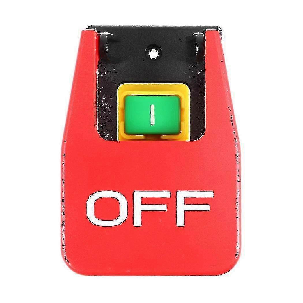 Interrupteur à bouton-poussoir d’arrêt d’urgence à couvercle rouge éteint 16a - protection contre les sous-tensions électromagnétique