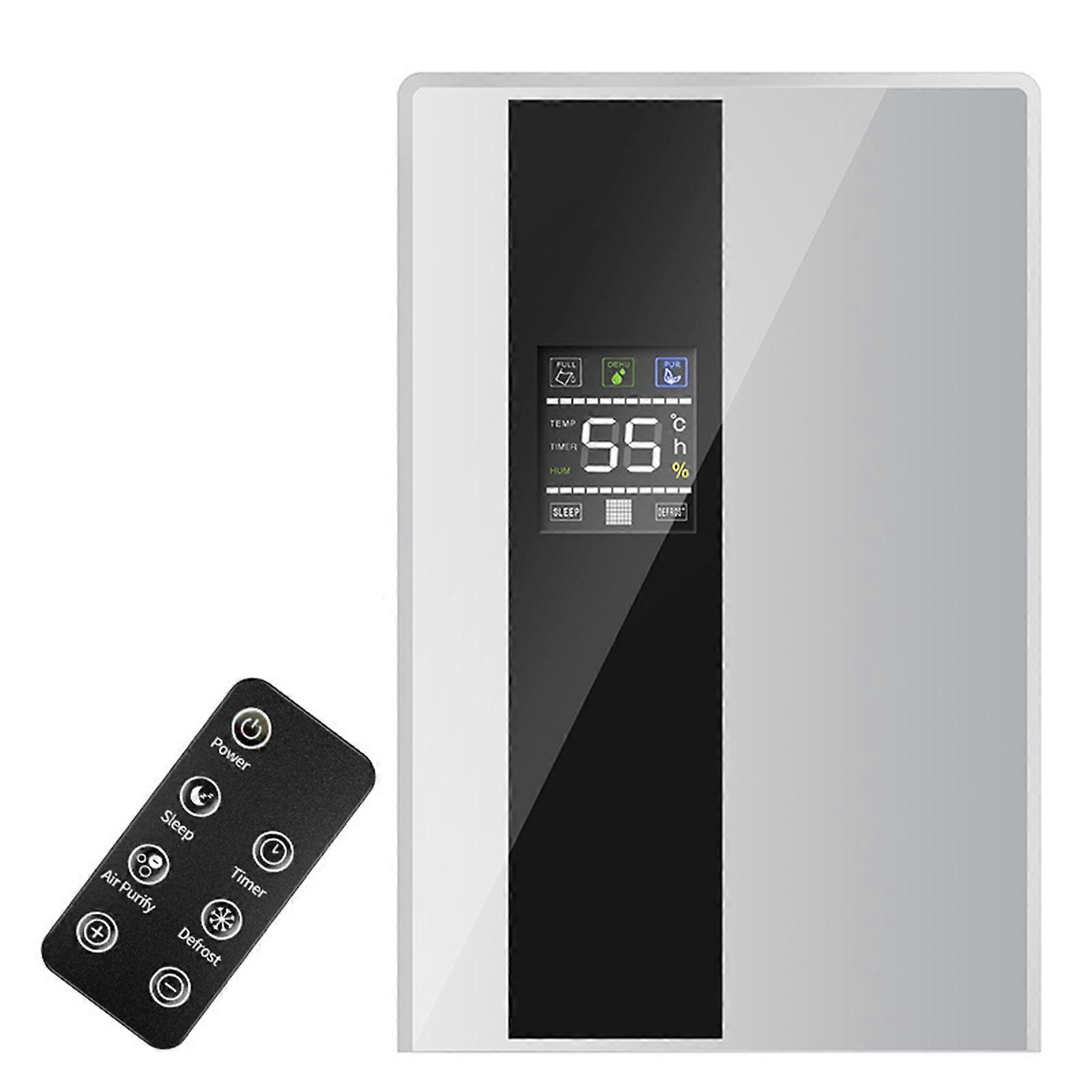 Portable Dehumidifier Mute Remote Control LCD Display Home Moisture Absorber