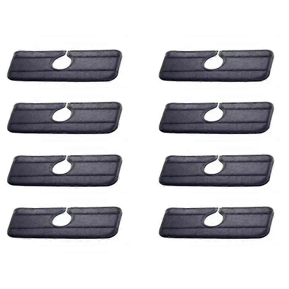 8pcs Faucet Absorbent Mat-black Faucet Wraparound Absorbent Mat