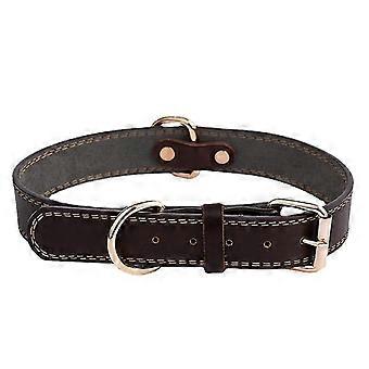 Outdoor Lightweight Classic Durable Super Soft Pu Leather Safety Buckle Dog(1pcs Brown)