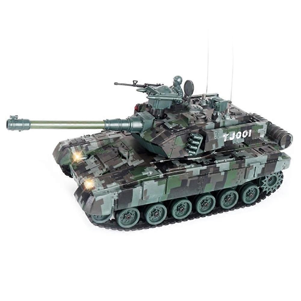 10-Channel Heavy Duty RC Tracked Tank Children Ball Shooting Toy with Remote Control - 226-1