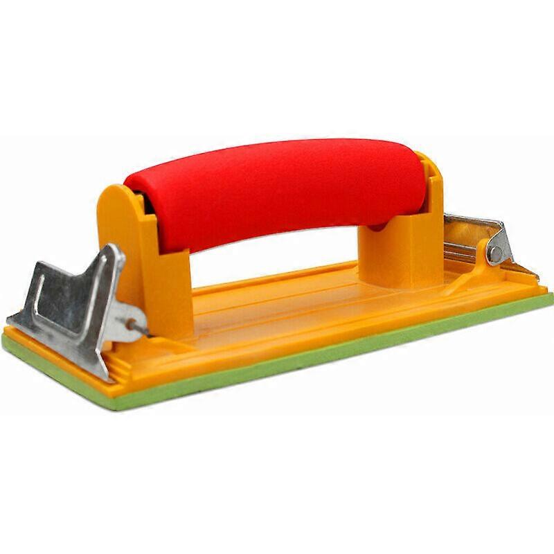 Hand sander with sponge handle Sandpaper sanding block, red, one piece