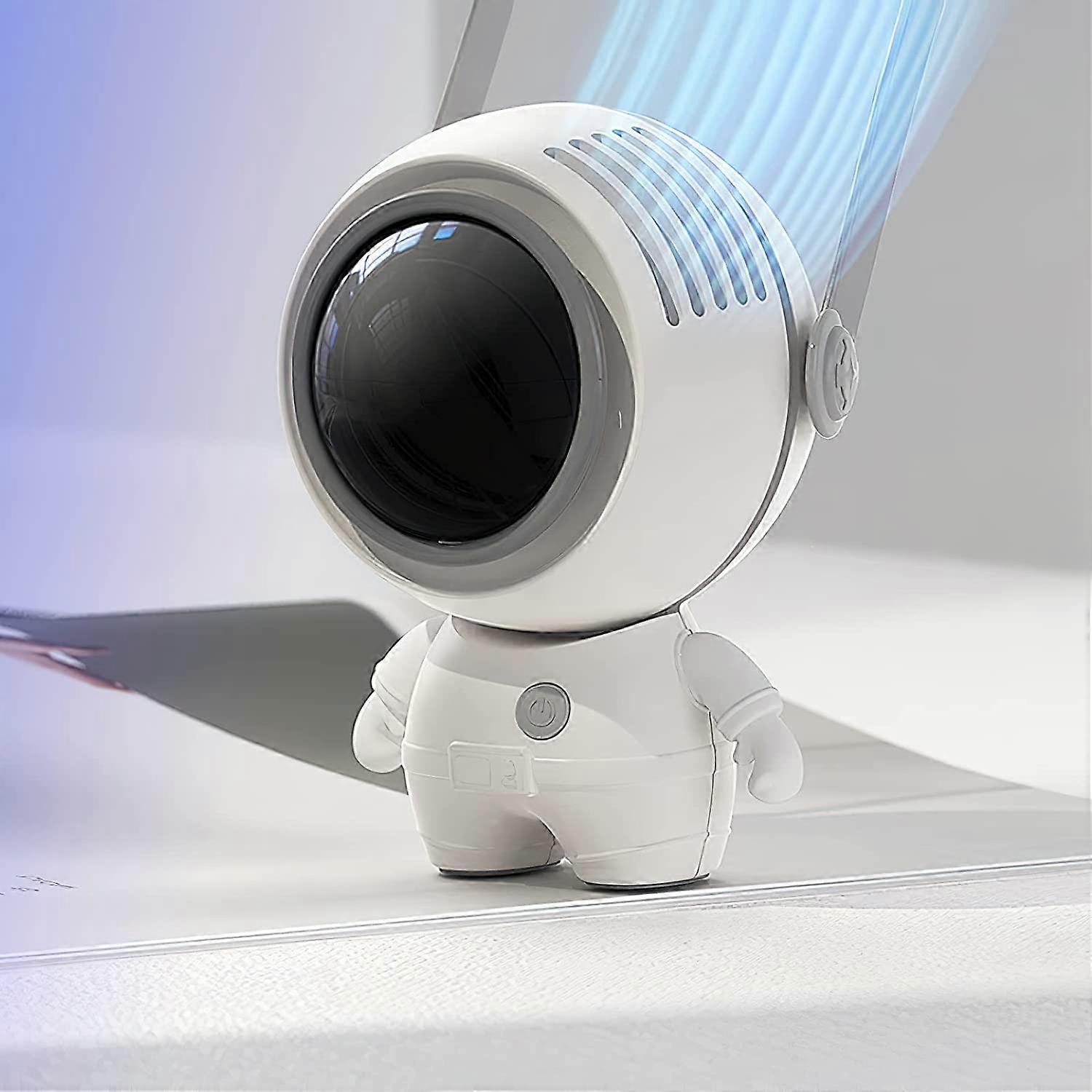 Astronaut Fan,USB Charging, 360Adjustable Air Outlet(White)