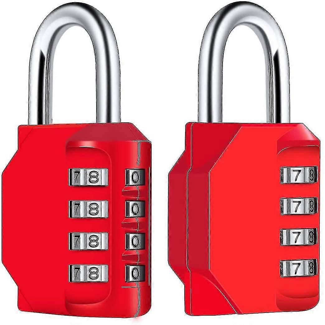 2pcs Metal Plated Steel 4 Digit Combination Lock For Lockers