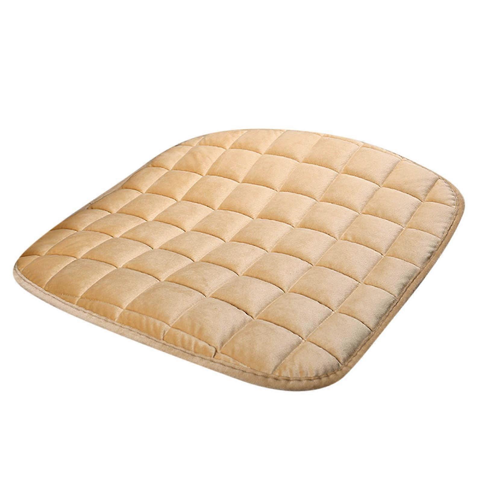 1pc Car Seat Cushion, Premium Comfort Memory Silk Wadding, Non-slip Rubber Bottom With Storage Pouch, Car Seat Pad Universal Fan20240596