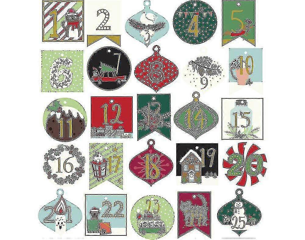 25 slavnostního adventního kalendáře číslo dárkové značky
