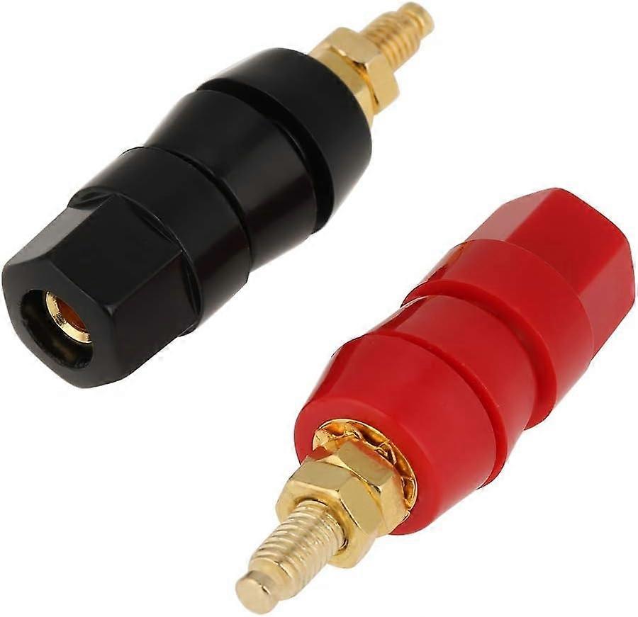 Banana Socket, Test Probe Audio Speaker Terminal Binding Post Banana Plug Jack Socket Adapter Connector 4mm Panel Mount Banana Socket Black and Red4 P