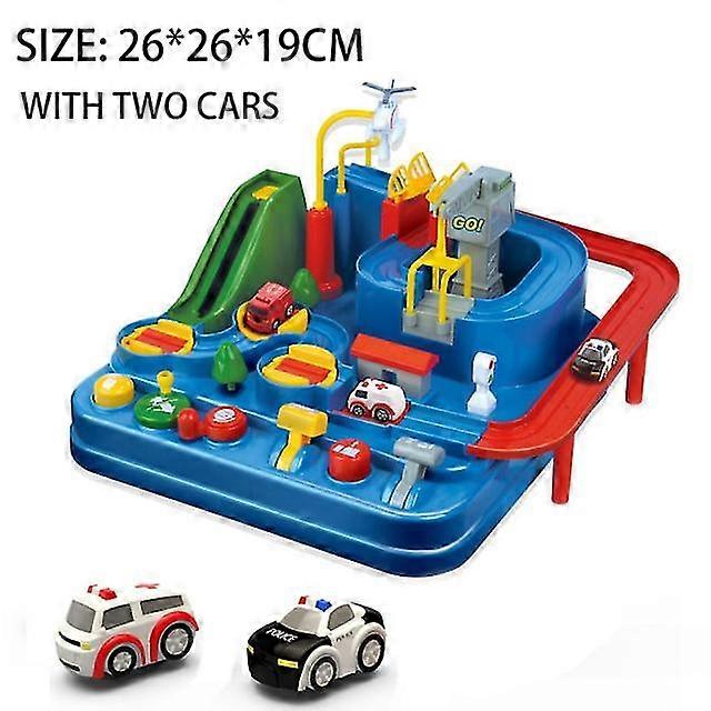 YH Small Rail Car Racing Rail Car Model Racing Educational Toys Children Track Car Adventure Game Brain Game Mechanical Interactive Train Toy