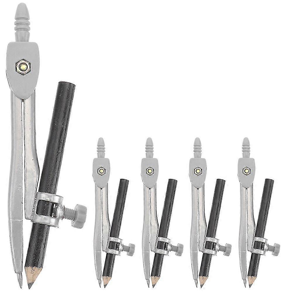 5pcs Math Compass Drafting Tools Geometry Circle Drawing Compass For School