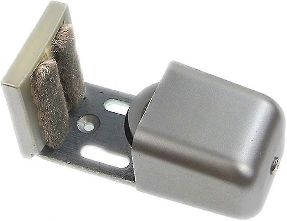 Adjustable Sliding Door Track Floor Guide - Silver (2pcs)