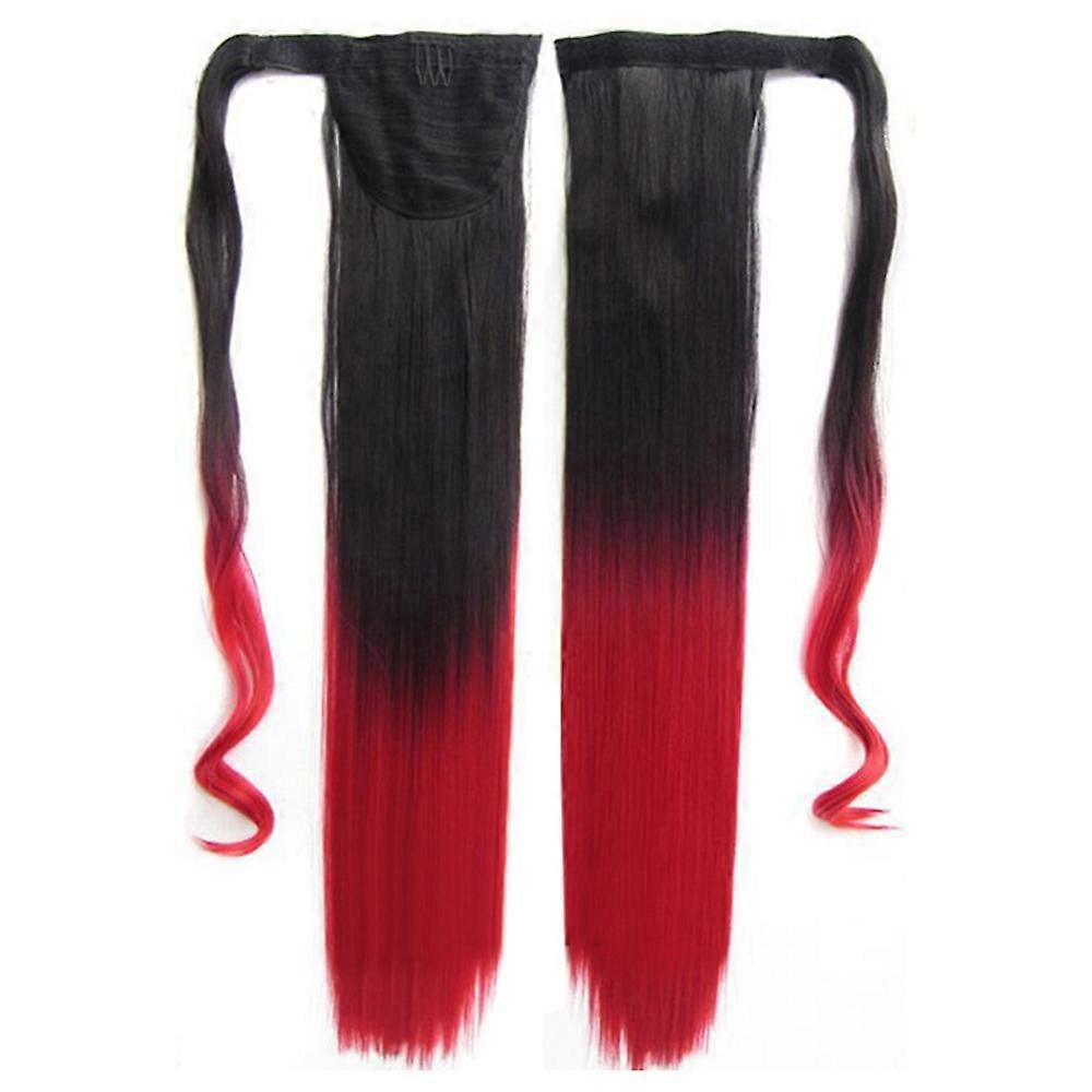 Magic Tape Gradient Ramp Horsetail Wig Straight