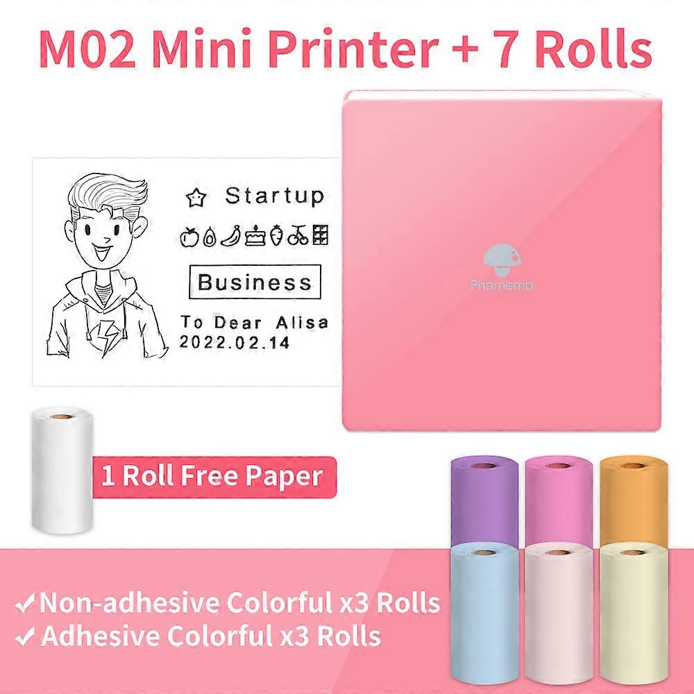Redkid M02 Pocket Printer Mini Bluetooth-Compatible Wireless Portable Mobile Printer Thermal Sticker