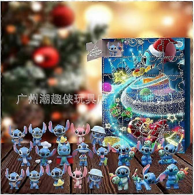 Christmas Advent Calendar New Star and Stitch Christmas Advent Countdown Calendar Box 24Pcs Gift Calendar Blind Box