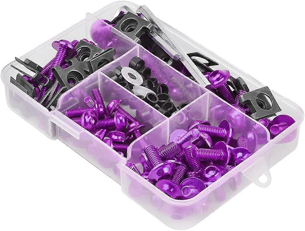 177pcs/Box Screws Aluminum Windscreen Screws Colorful Fasteners Screws Set Motorcycle Fairing Bolt Kit Motorcycle Modified Parts