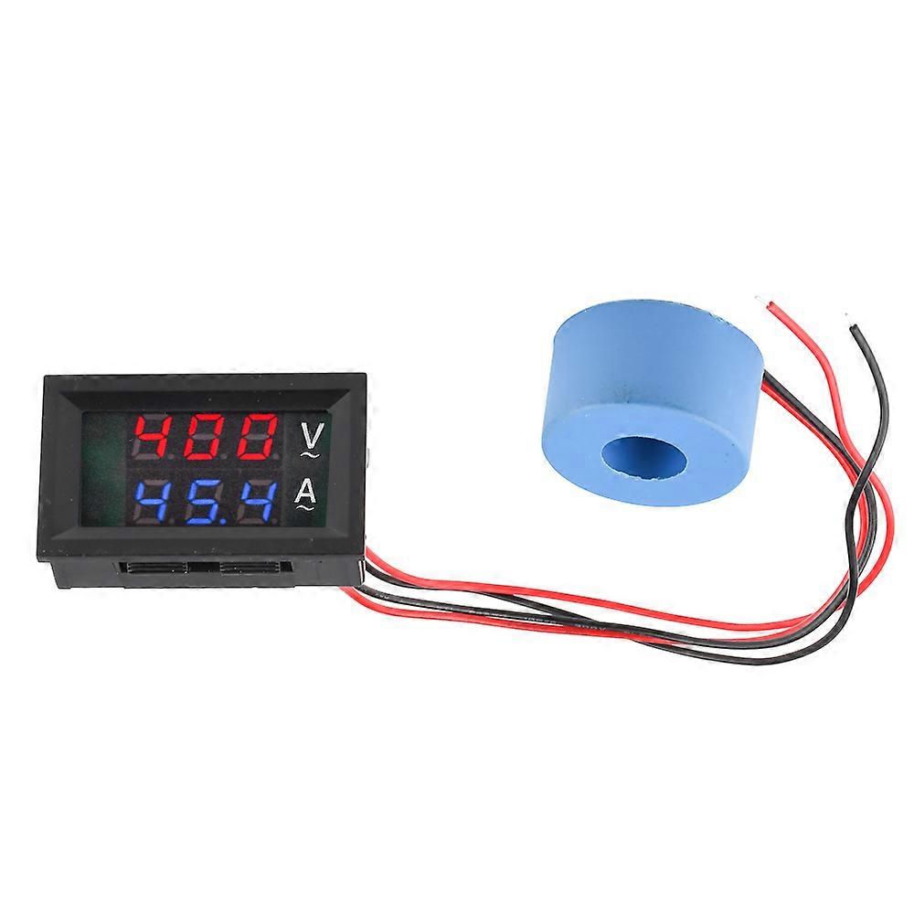 AC 220V 10A 50A 100A Dual Display Voltage Current Meter Detector Tester LED Voltmeter Ammeter Tester Detector With Transformer