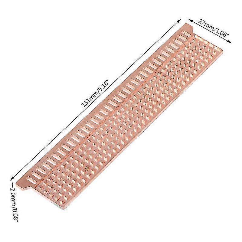 Pc Ram Cooler Copper Computer Desktop Memory Heat Sink For Ddr2 131x27x1.5/2mm