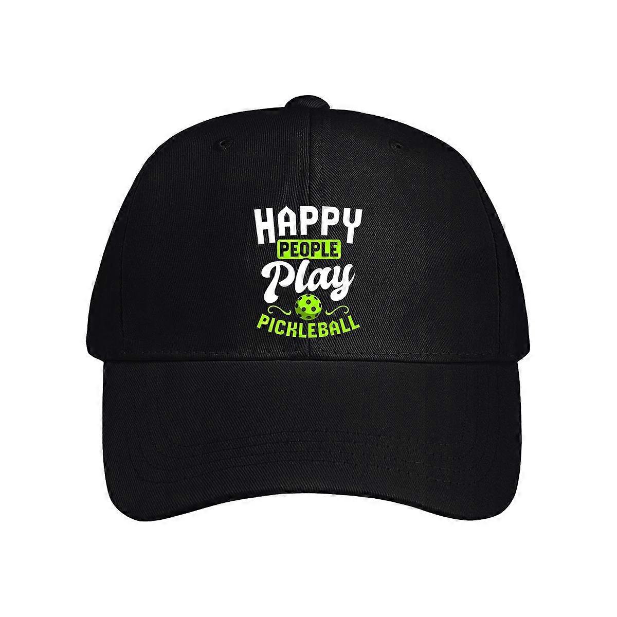 Happy People Play Pickleball Baseball Cap