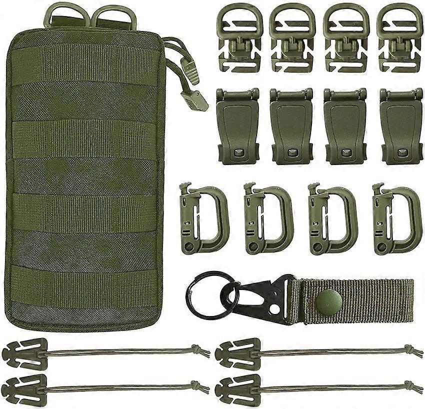 Dww-18kpl Taktiset ulkovarusteet (Army Green), Taktinen reppu Multi - Function snap, boucle spciale pour l'extrieur, Mini Metal Reppu snap set po