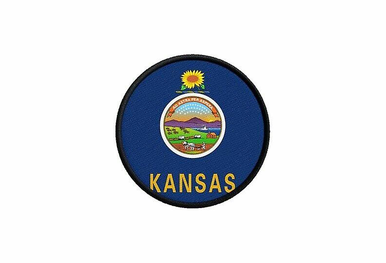 Patch badge American flag Etas United kansas printed round roundel