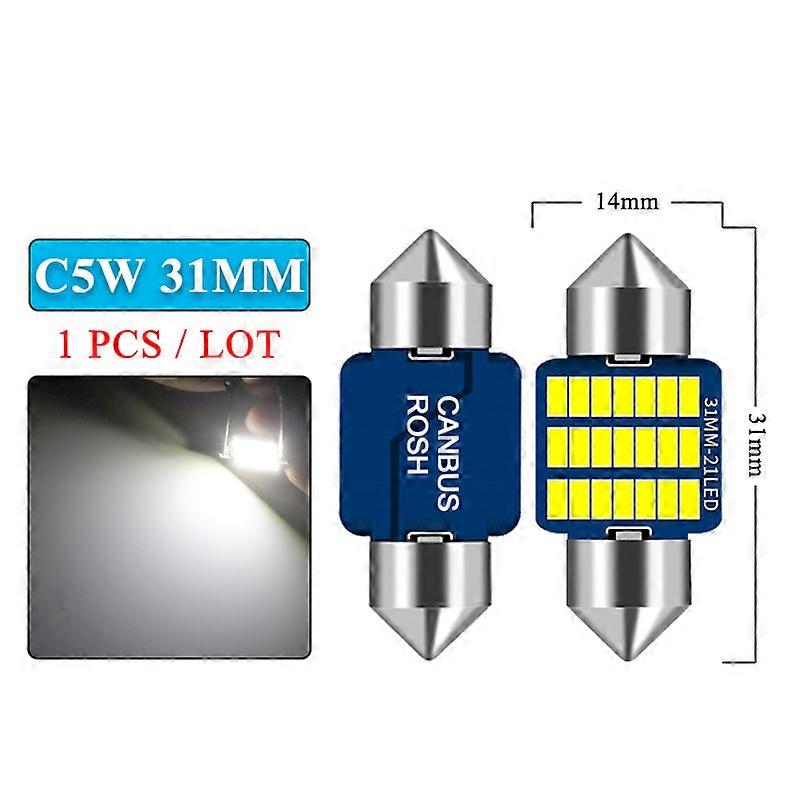 1x C5W C10W LED Bulb Canbus No error Festoon 31mm 36mm 39mm 41mm Car Interior Readling Light License Plate Lamp 12V 3014SMD Whie