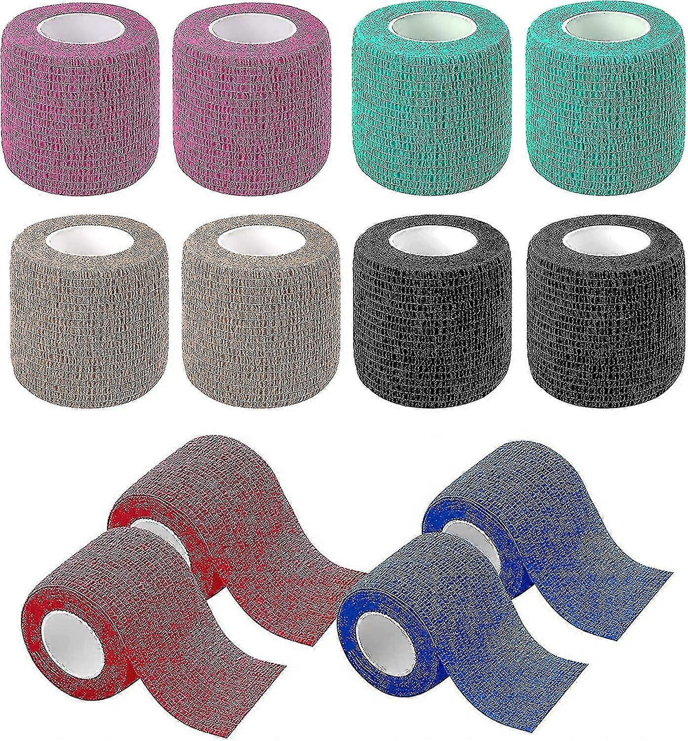 12 Rolls Of Self-adhesive Bandage, Adhesive Bandage Bandage, Elastic