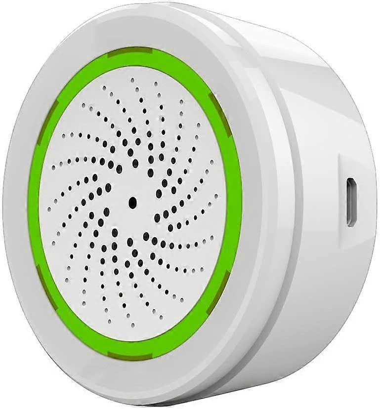 Alarm with strobe, USB charging support, with battery backup, for use with SmartThings, 105 dB.