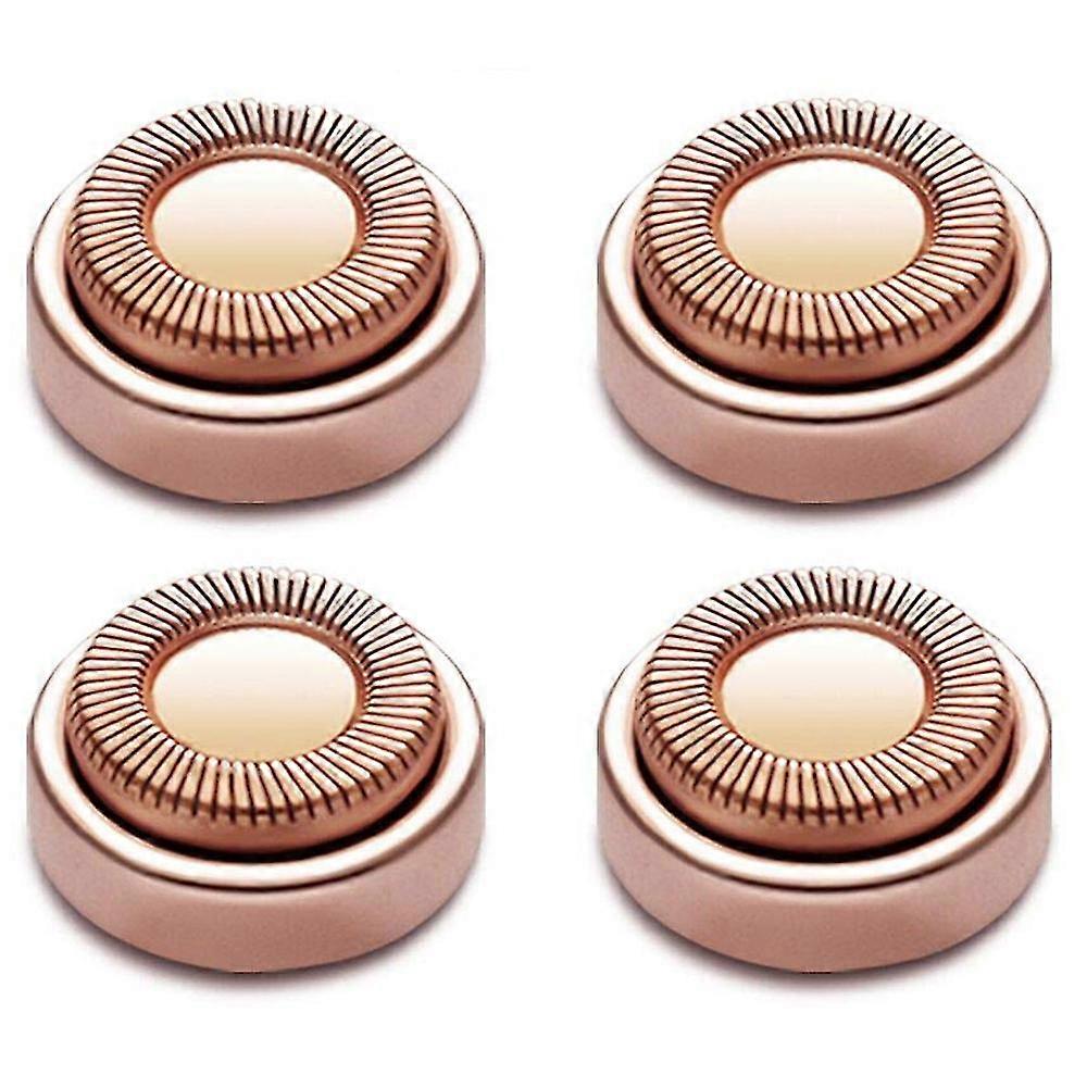 Facial Hair Remover Replacement Heads, 18K Plated Rose Gold, 4 Count