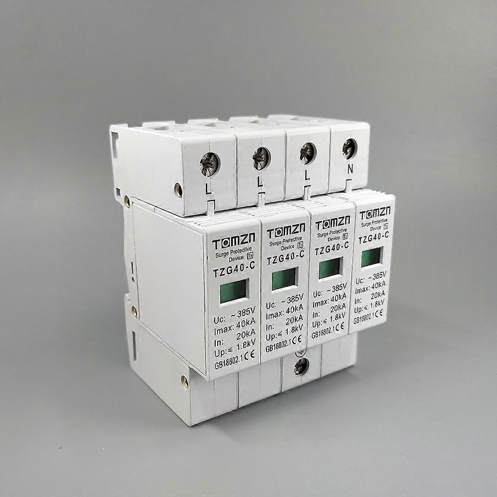 SPD 3P+N 20KA~40KA C ~385VAC House Surge Protector protection Protective Low-voltage Arrester Device
