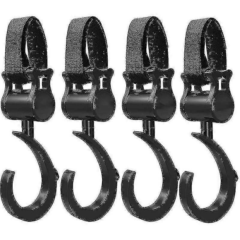 4 Stroller Hooks 360 Degree Rotation Stroller Luggage Hook Multifunctional Hook