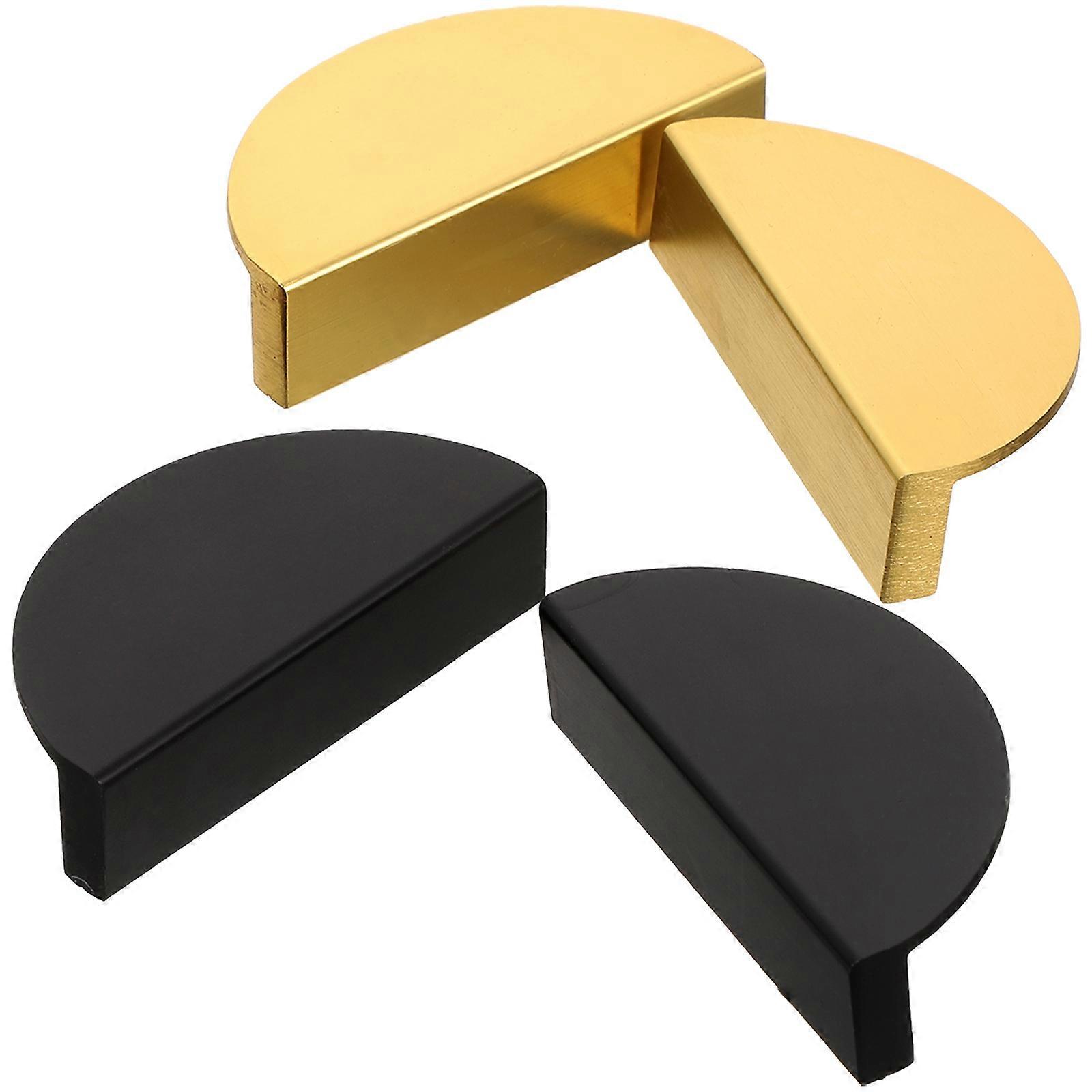 4pcs Drawer Knobs Cabinet Door Handles Furniture Pulls Semicircle Door Knobs with Screws