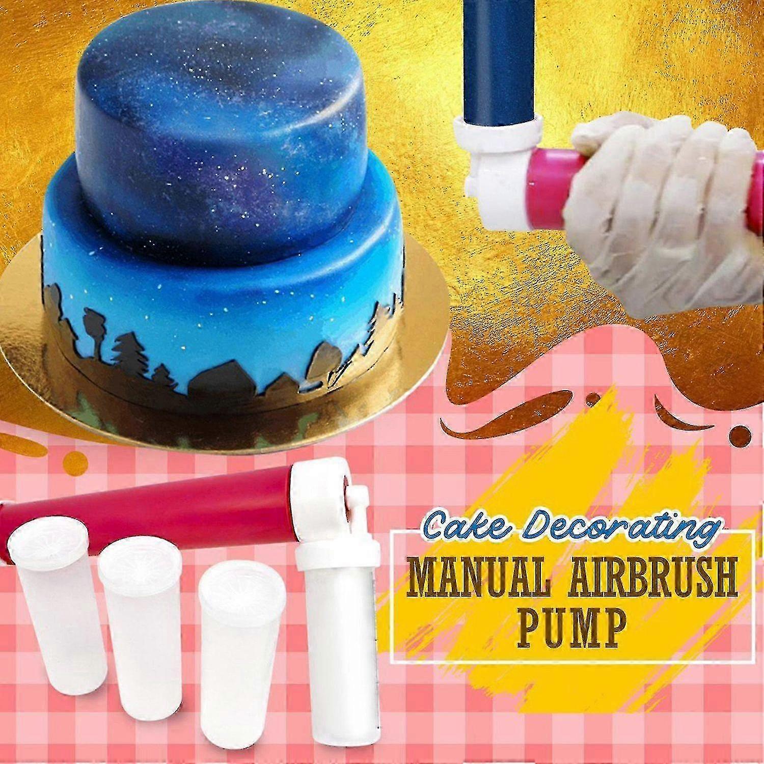 Manual Spray Gun Cake Color Duster Baking Decoration Tool Tube Rose Redziplock Bag Organizer Utensil