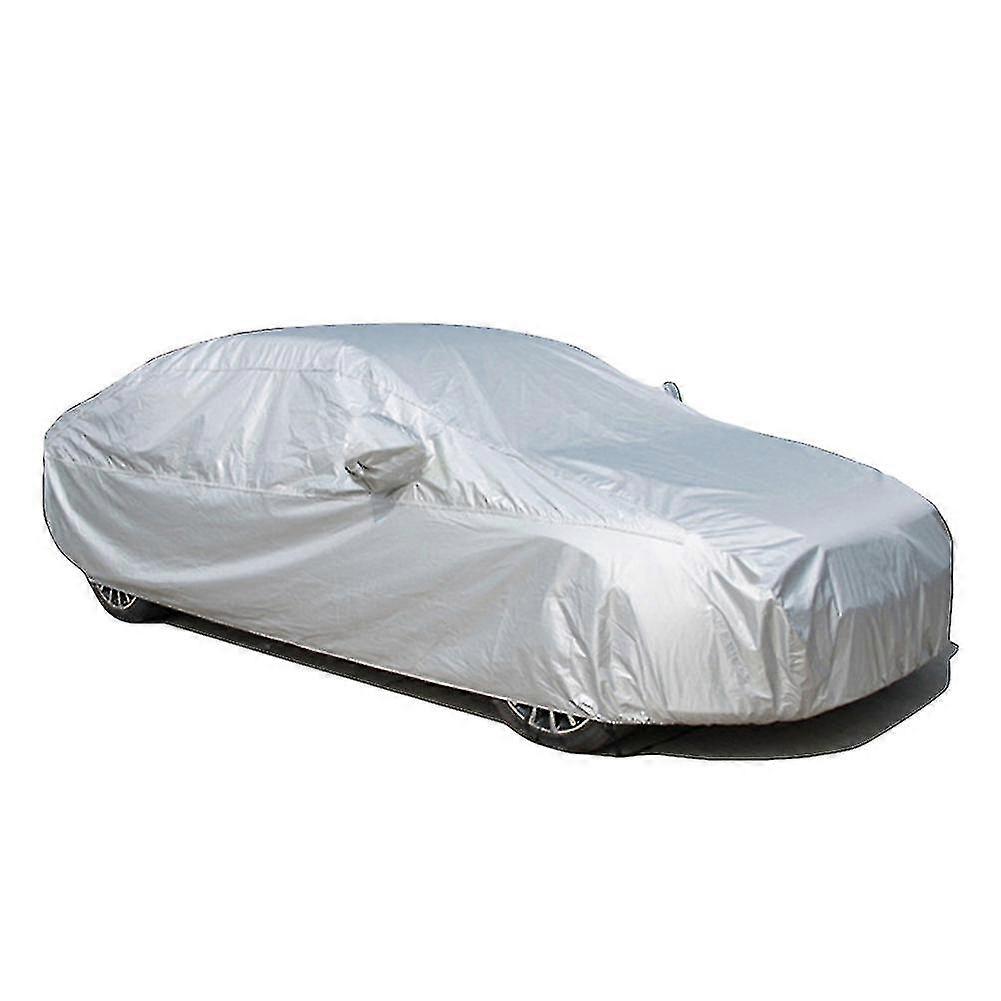 Car Cover Waterproof And Dustproof, All-weather Car Protection Cover, Sun Protection And Heat Insulation Four Seasons Universal Silver