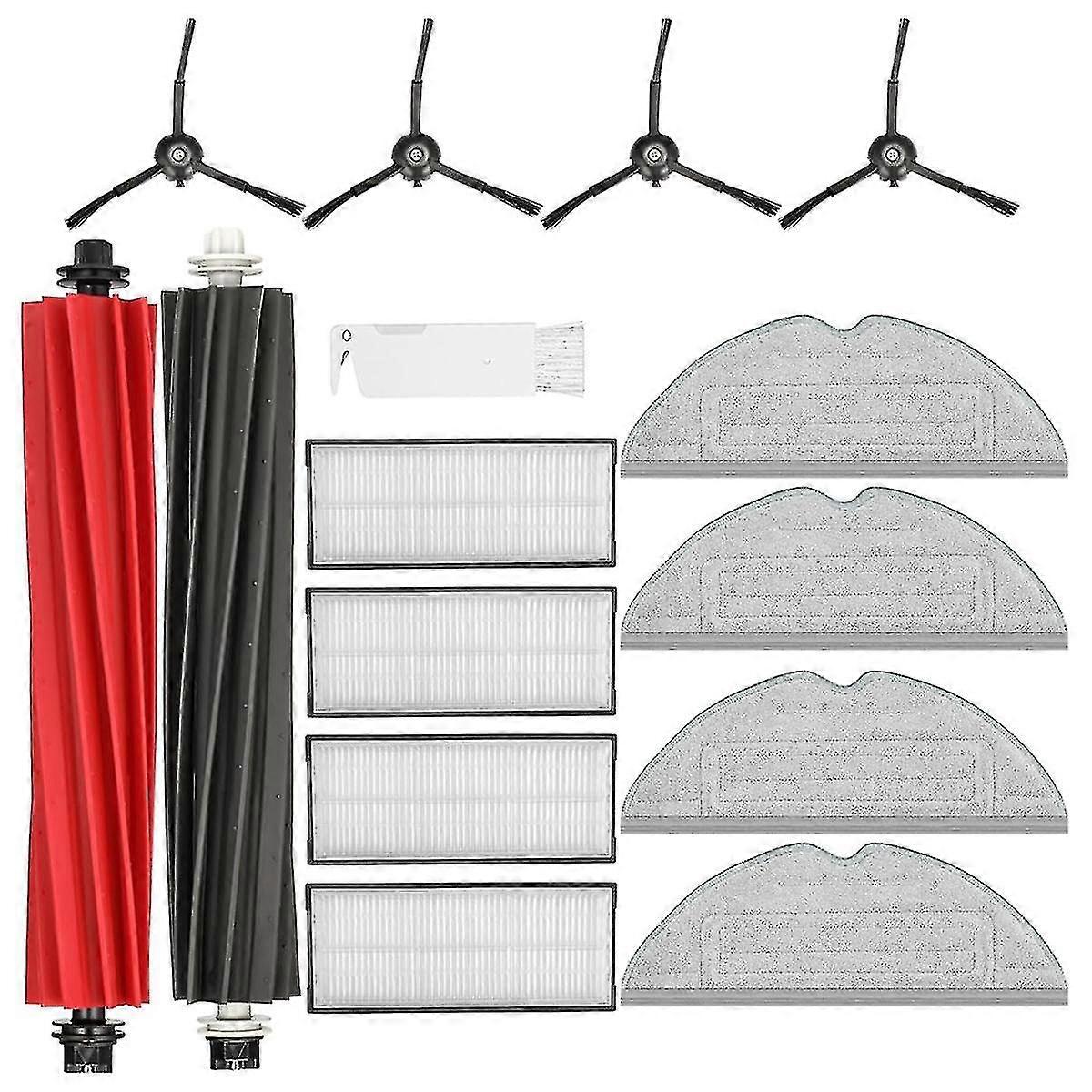 For Roborock S8 / S8+ Robot Vacuum Cleaner Main Side Brushes Hepa Filters Mop Cloth Washable Accessory Set - XC