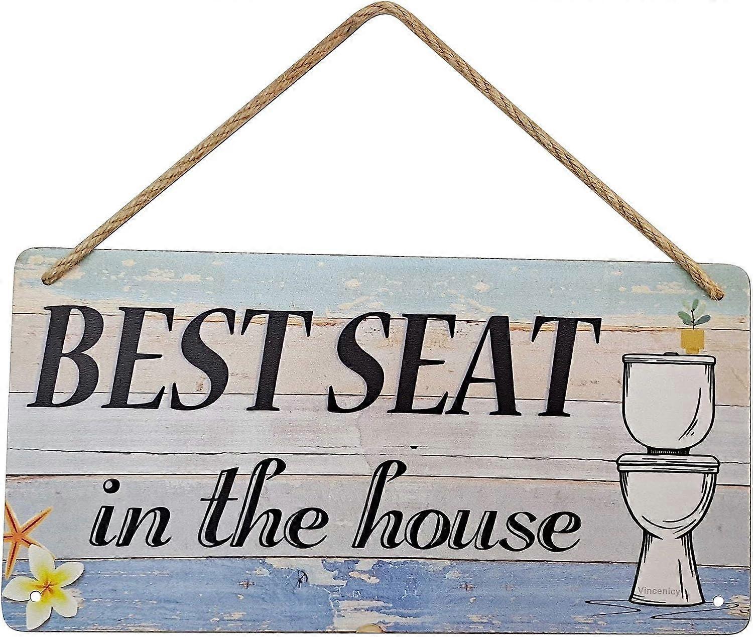 LINCMAN Drôle de salle de bain suspendue Wall Decor signe 12 « x6 » - meilleur siège dans la maison