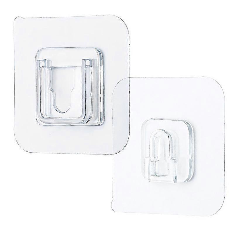 1 Pair Double Sided Wall Adhesive Hook Plug Socket Holder Cable Fixing Organizer