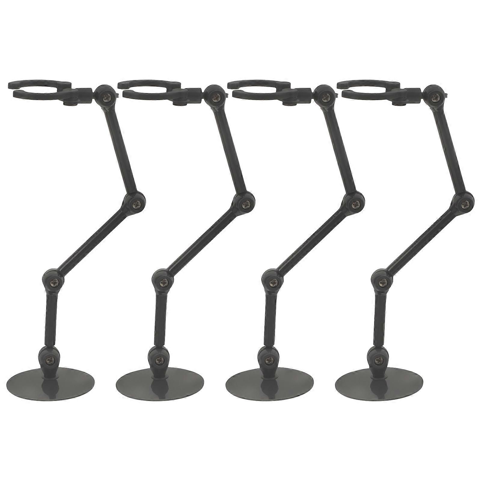 4pcs Action Figure Stand Action Figure Display Rack Assembly Action Figure Display Holder Base