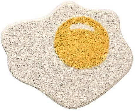 Liseng Funny Bathroom Rug Egg Pattern Entryway Kitchen Bedroom Chic Doormat