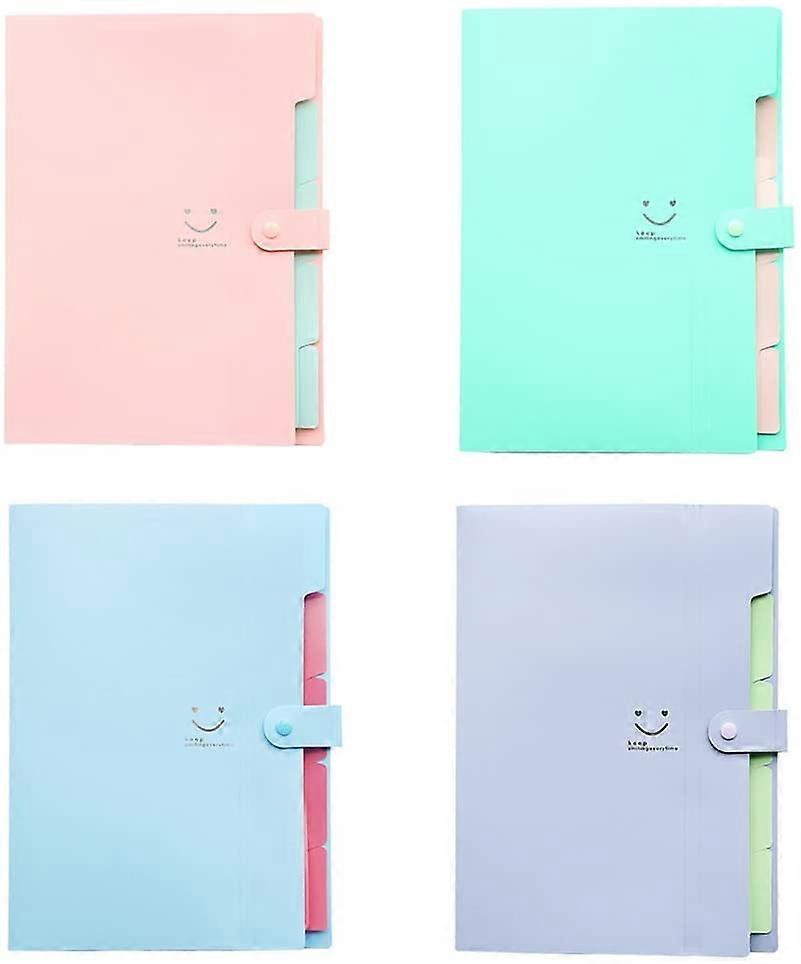 Fackmapp 5 fack A4 dokumentmapp 4 delar