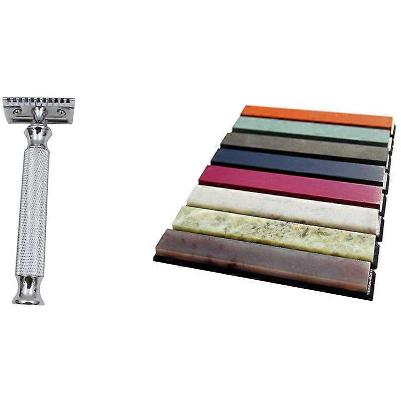 8 Pz 200-10000 Grana Apex Pro Matita Temperamatite Whetstone Oilstone Grinder con Uomo Barbiere Strumento di Rasatura