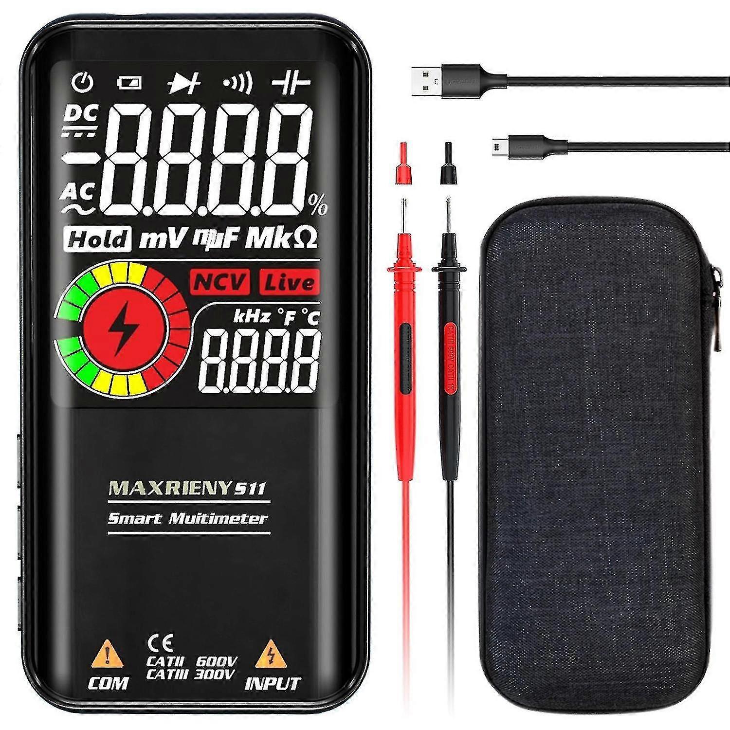 Maxrieny S10 / S11 Ncv Digital Meter Auto Ranging Ac/Volta Meter Ance Cce Volt